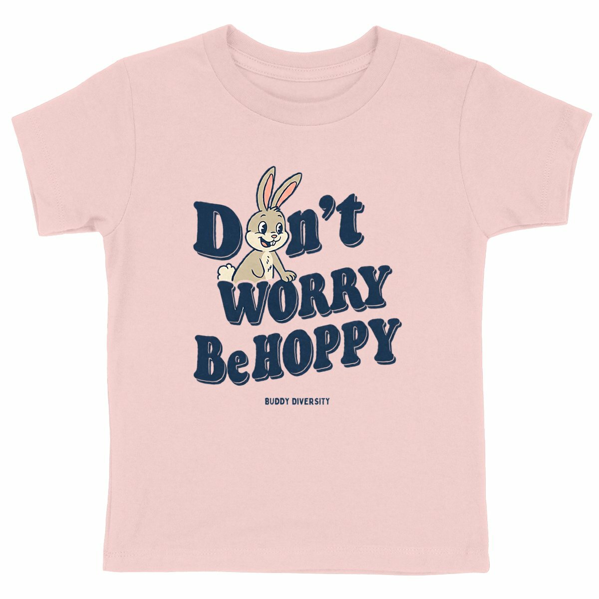 Don't worry, be hoppy | Bunny with limb loss | Organic Kids T-shirt