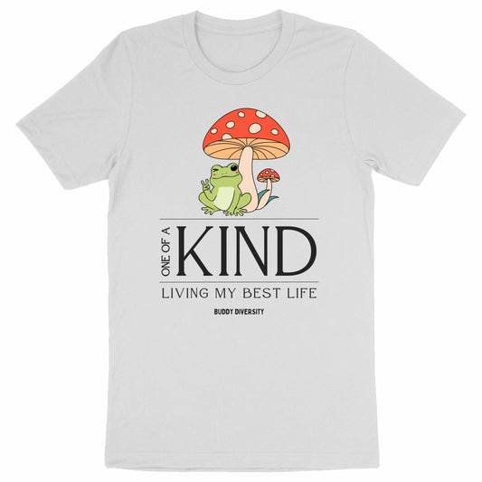 Inclusive Vibes Only | Dino with a prosthetic leg | Organic Adult Unisex T-Shirt
