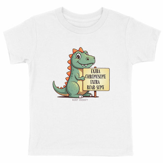 Rocking an extra chromosome | Organic Kids T-shirt - front_white