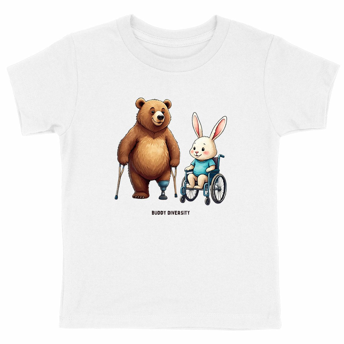 We should be friends | Bear and bunny | Organic Kids T-shirt