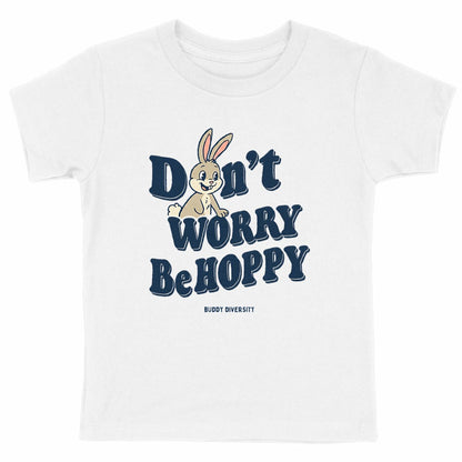Don't worry, be hoppy | Bunny with limb loss | Organic Kids T-shirt