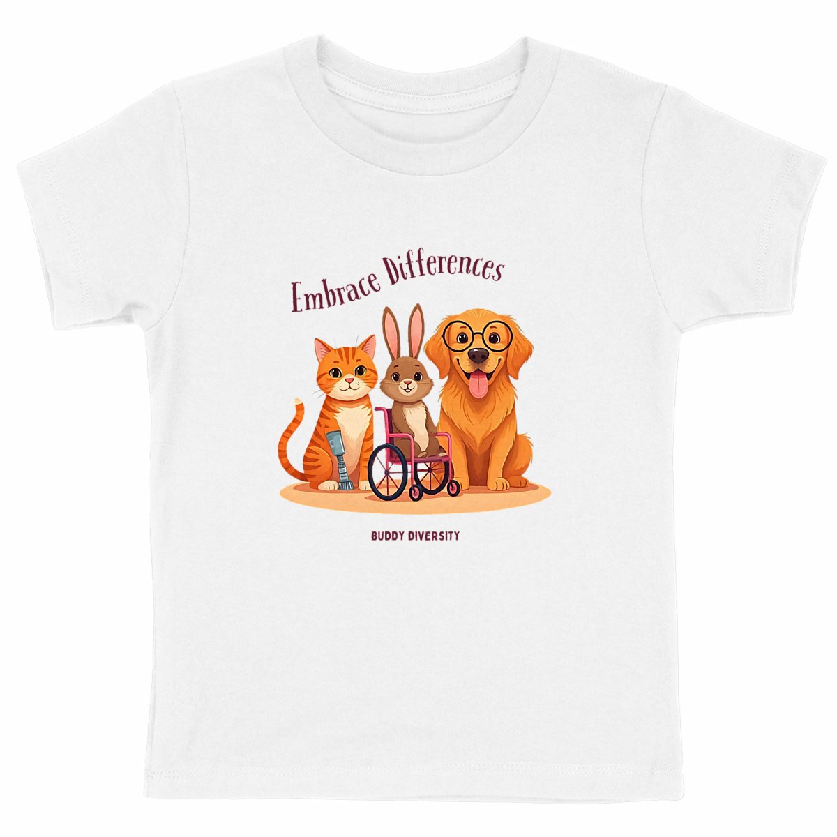 Embrace Differences | Organic Unisex Kids T-shirt