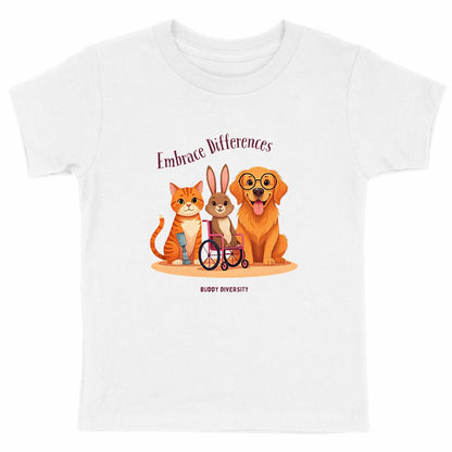 Embrace Differences | Organic Unisex Kids T-shirt