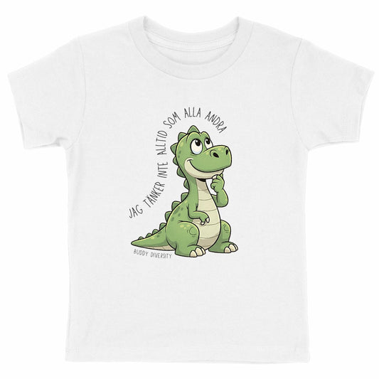 I just think a little bit differently | Organic Kids T-shirt - front_white