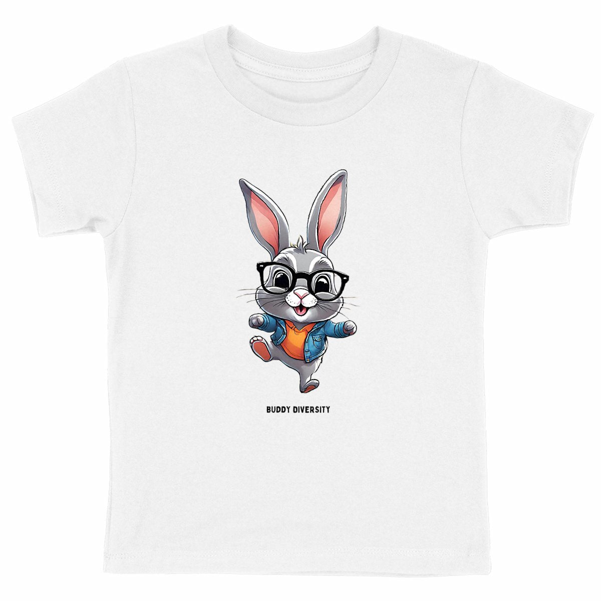 Bunny With Glasses | Organic Cotton Kids T-shirt