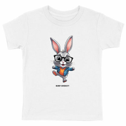 Bunny With Glasses | Organic Cotton Kids T-shirt