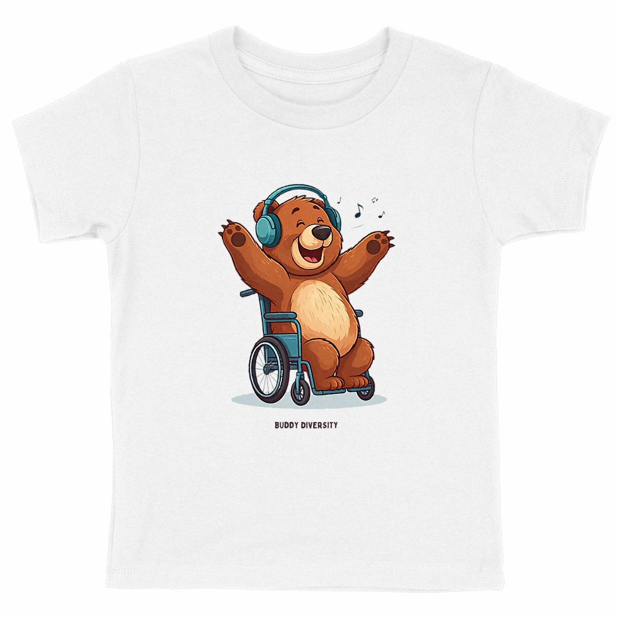 Bear listning to music | Organic Kids T-shirt