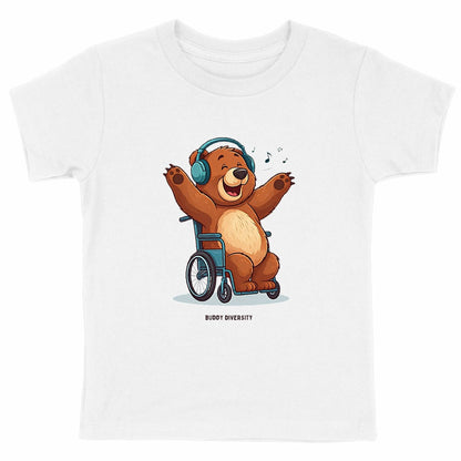 Bear listning to music | Organic Kids T-shirt