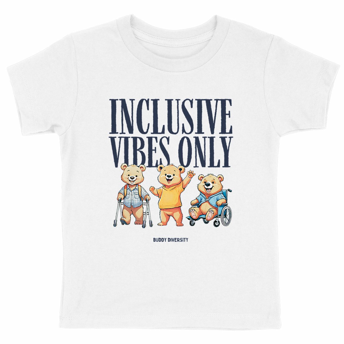 Inclusive Vibes Only | Bears with different abilities | Organix Kids T-shirt
